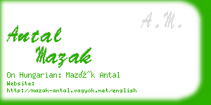 antal mazak business card